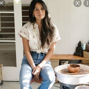 Madewell Bower Popover Shirt in Marseille Daisies